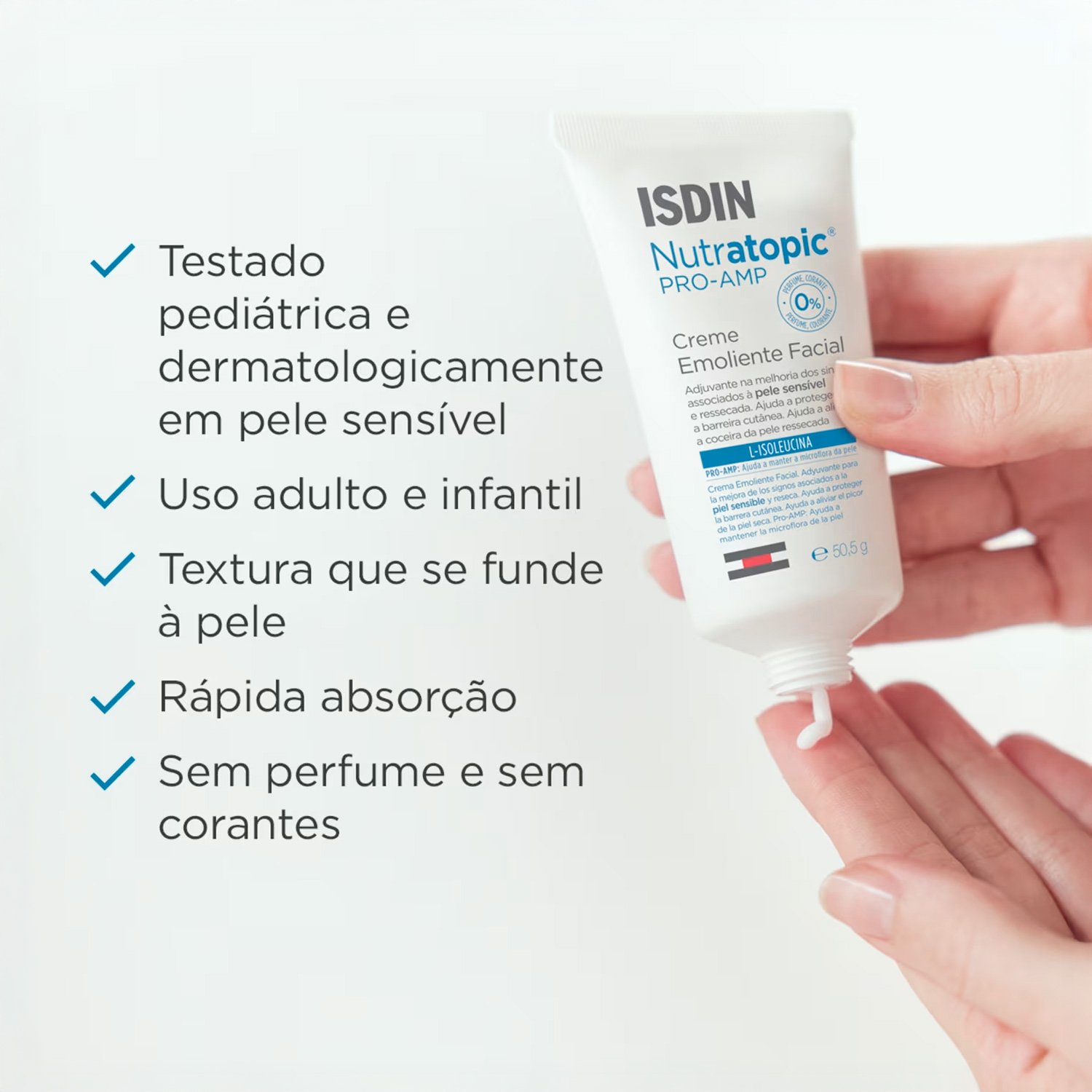 ISDIN Nutratopic Pro-AMP - Creme Facial Pele Atopica 50,5g 50,5g 4