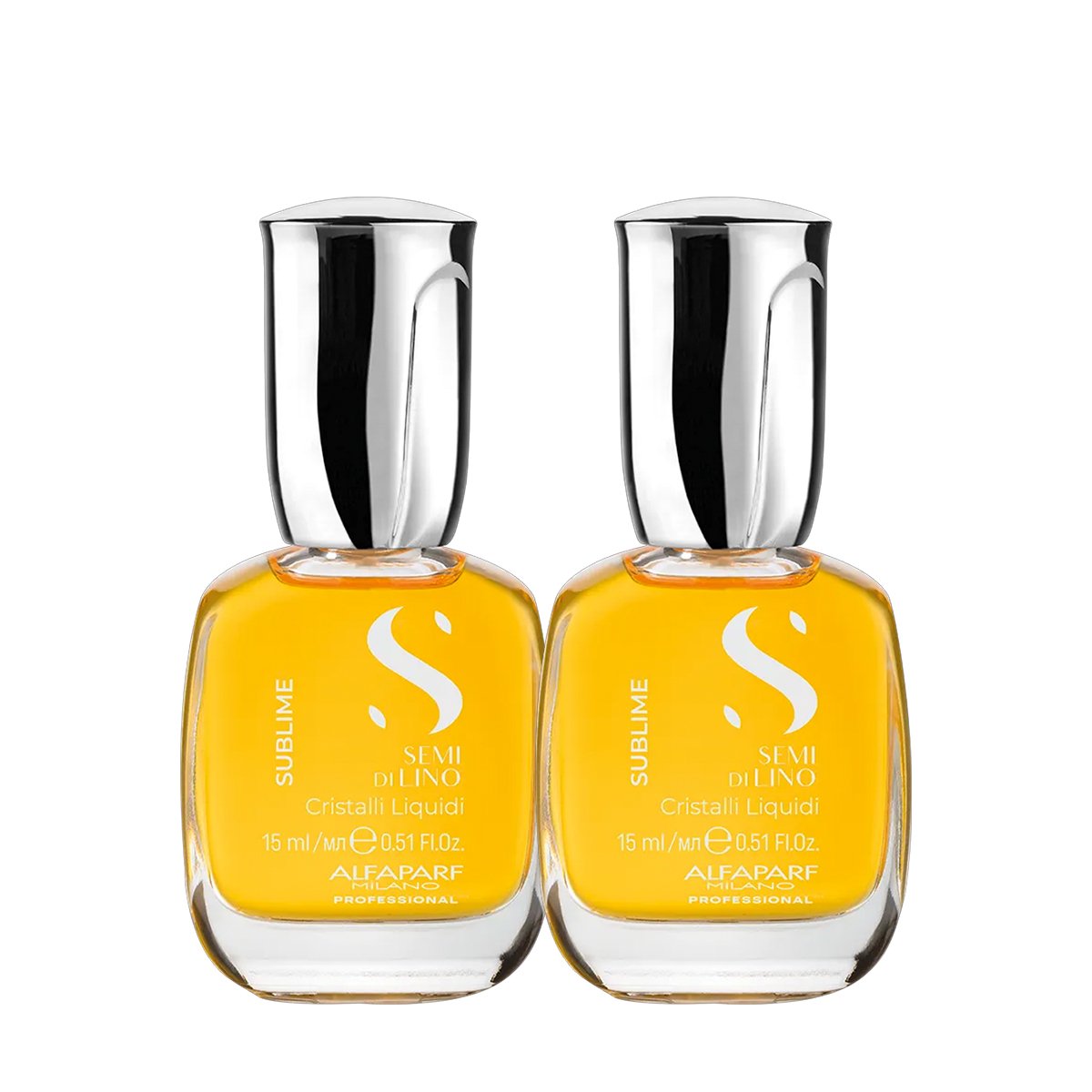 Kit Alfaparf Semi di Lino Sublime Cristalli Liquidi - Oleo Capilar 15ml (2 unidades)