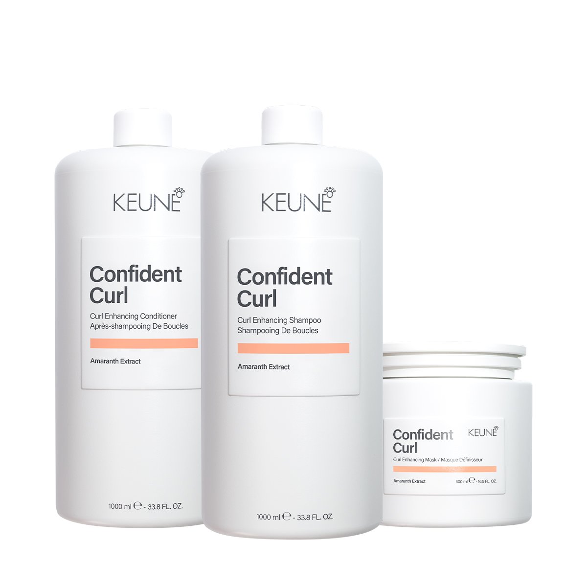Kit Keune Confident Curl - Hidratacao Intensa para Cachos Litro (3 produtos)