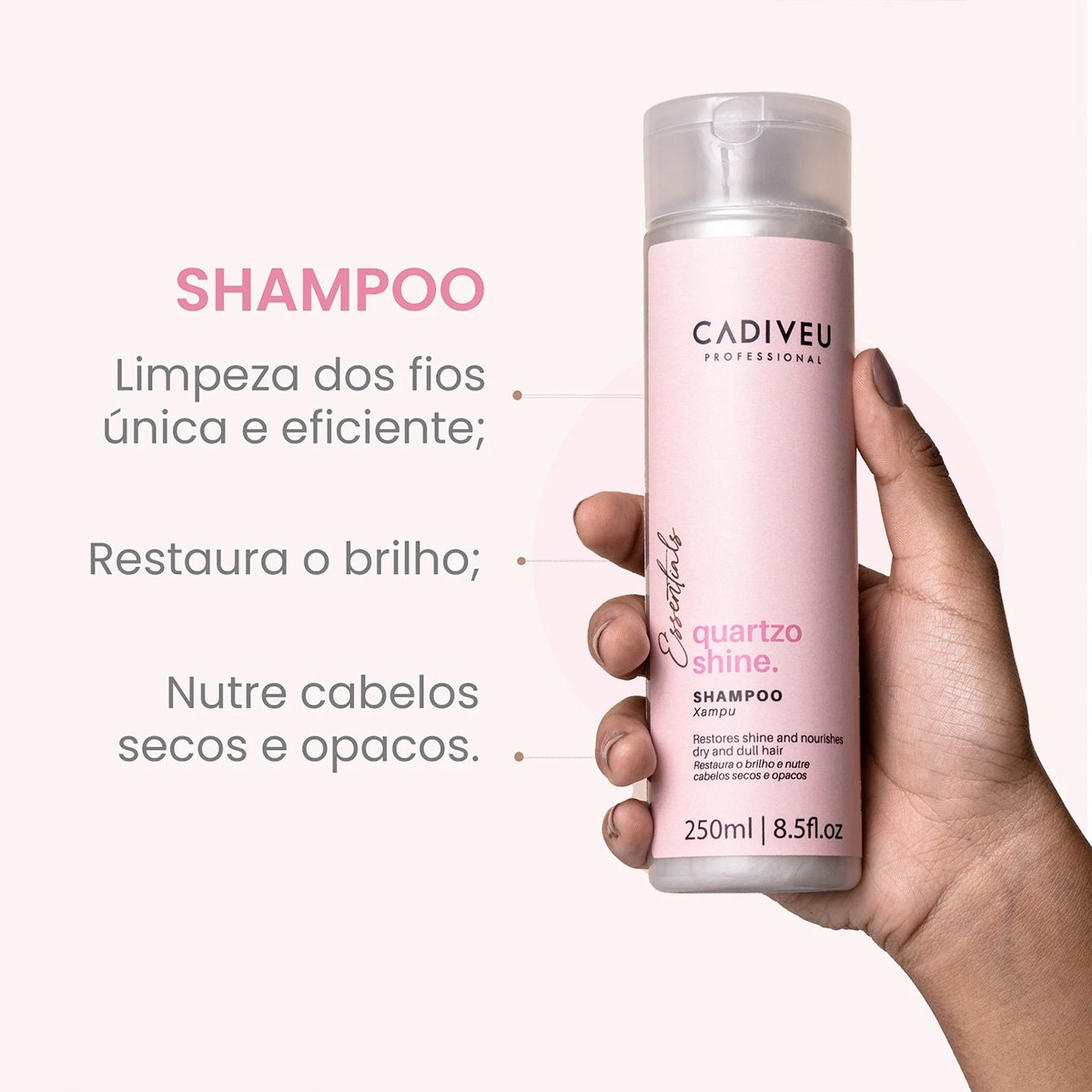 Kit Cadiveu Professional Essentials Quartzo Shine - Ritual de Brilho (3 produtos) ÚNICO 2