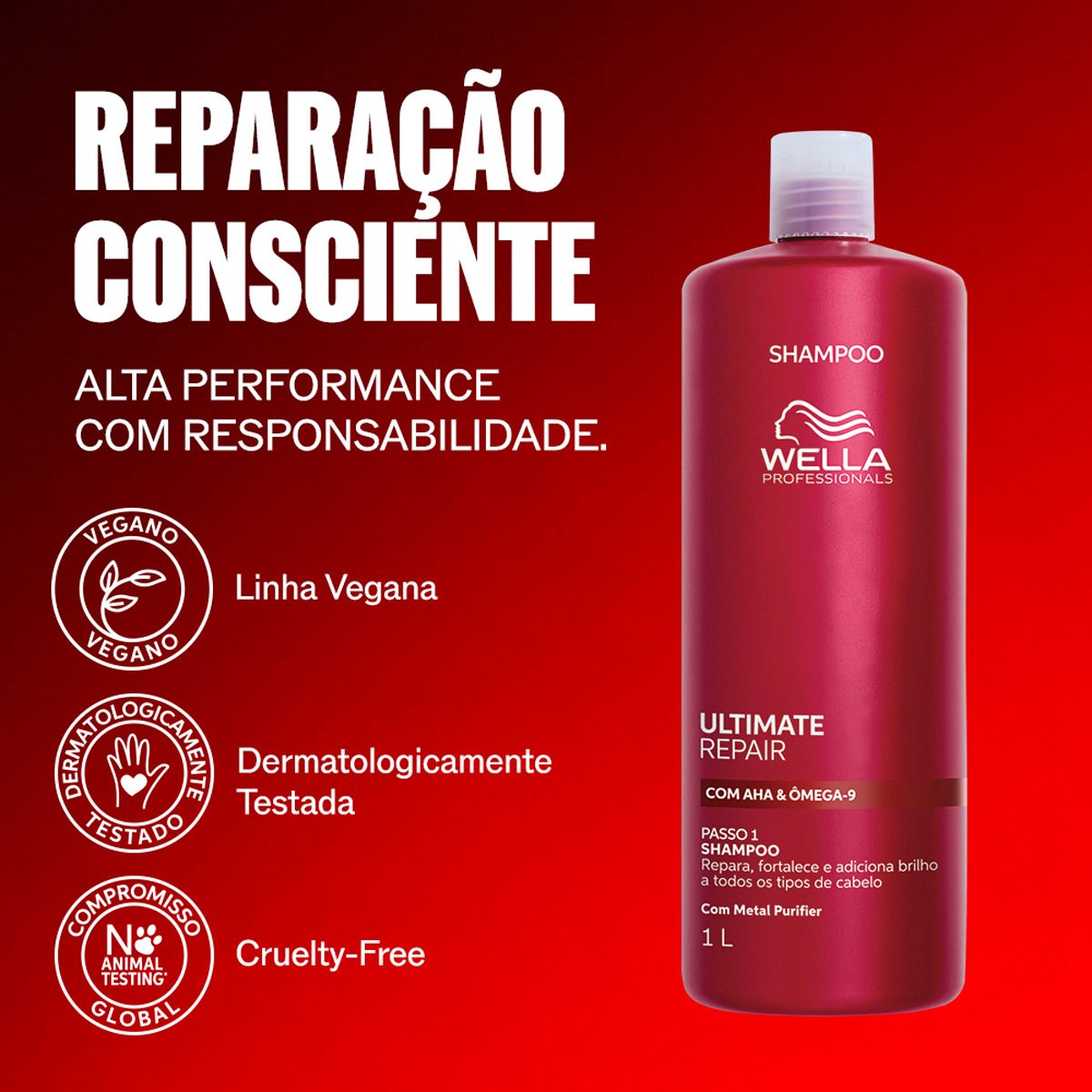 Kit Wella Professionals Ultimate Repair - Shampoo Litro e Mask (2 produtos) ÚNICO 2
