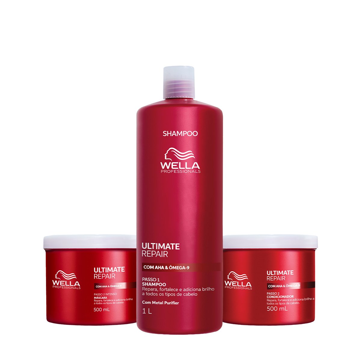 Kit Wella Professionals Ultimate Repair - Shampoo Litro Condicionador 500 e Mask 500 (3 produtos)
