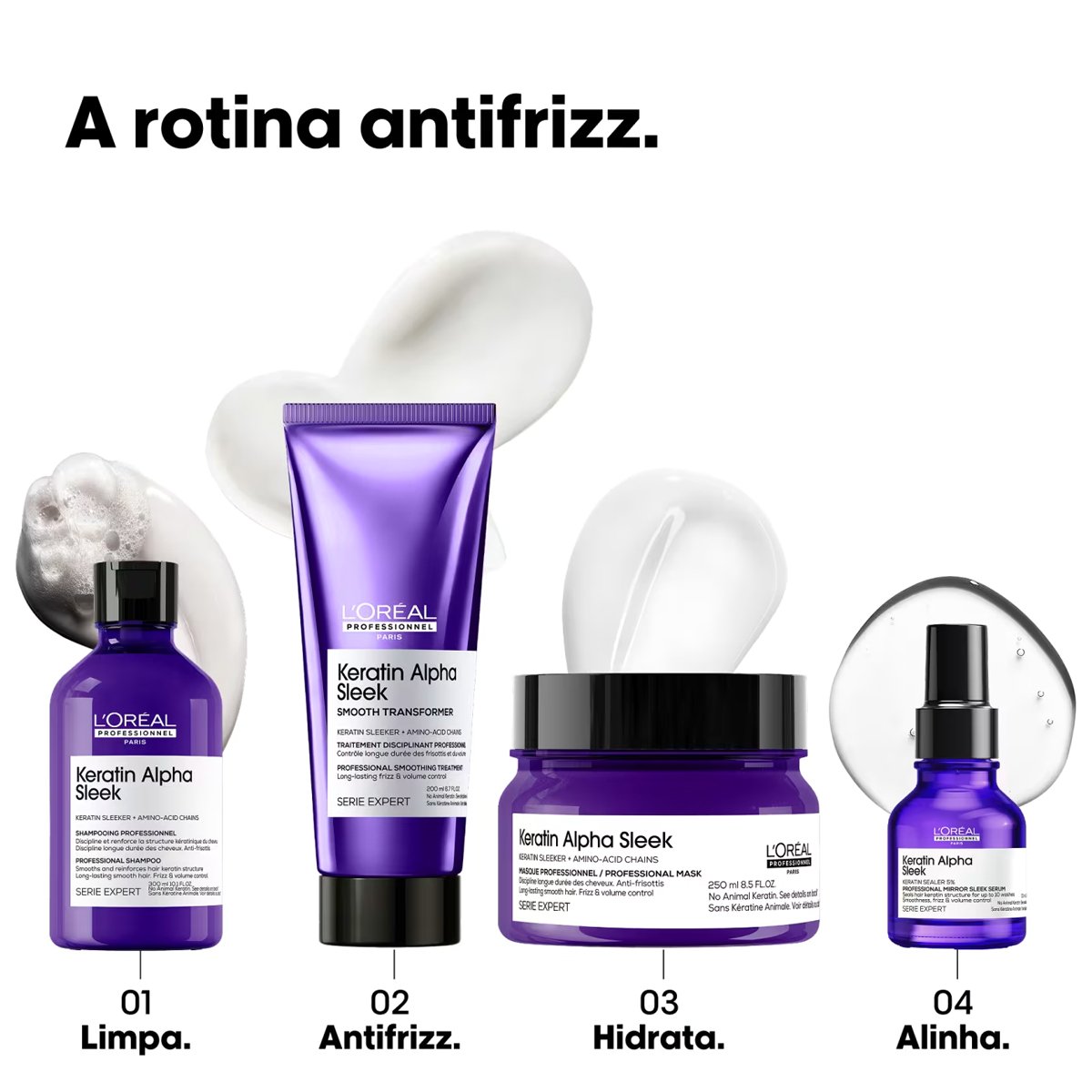 LOreal Professionnel Keratin Alpha Sleek Serie Expert - Shampoo 300ml 300ml 5