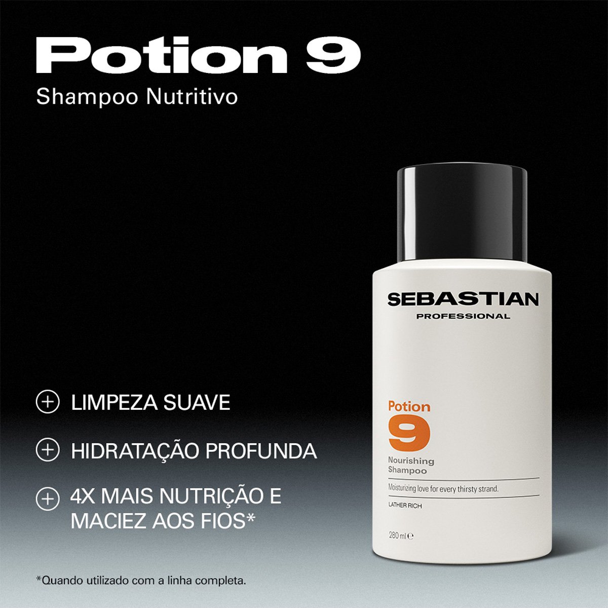 Kit Sebastian Professional Potion 9 - Shampoo e Creme Modelador (2 produtos) ÚNICO 2