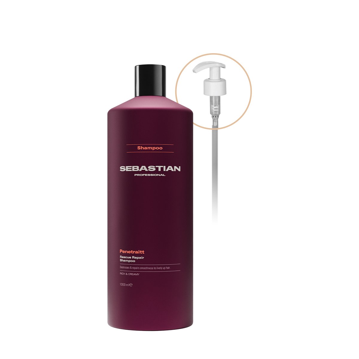 Kit Sebastian Professional Penetraitt - Shampoo Litro e Valvula (2 produtos)