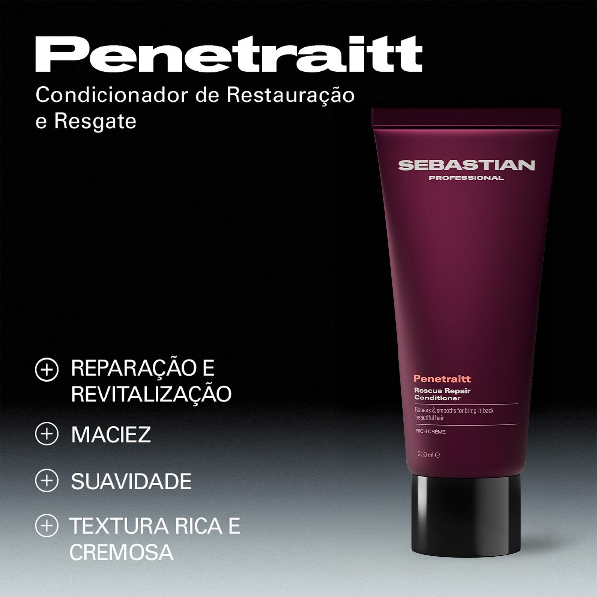 Kit Sebastian Professional Penetraitt - Shampoo Litro Condicionador e Mask (3 produtos) ÚNICO 4