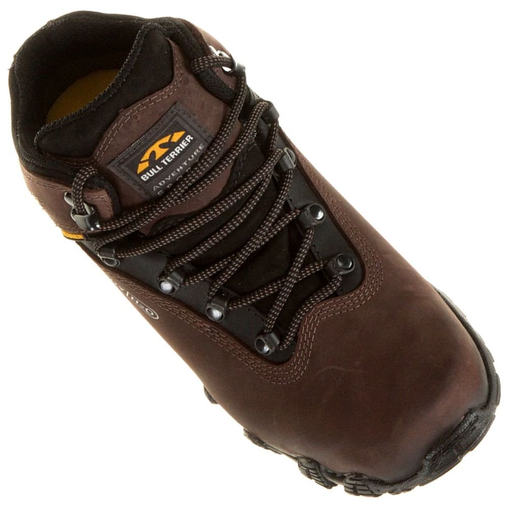 Bota Bull Terrier Alpina Dry Couro Masculina - Marrom Escuro Marrom 2