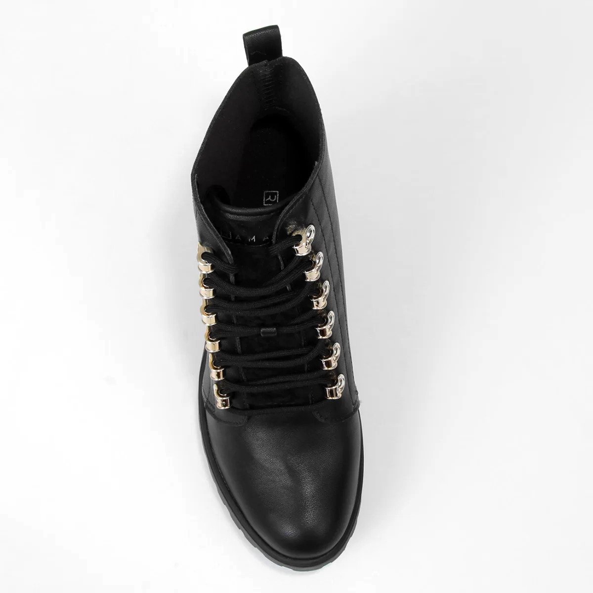 Bota Coturno Ramarim Cano Médio Feminina - Preto Preto 3