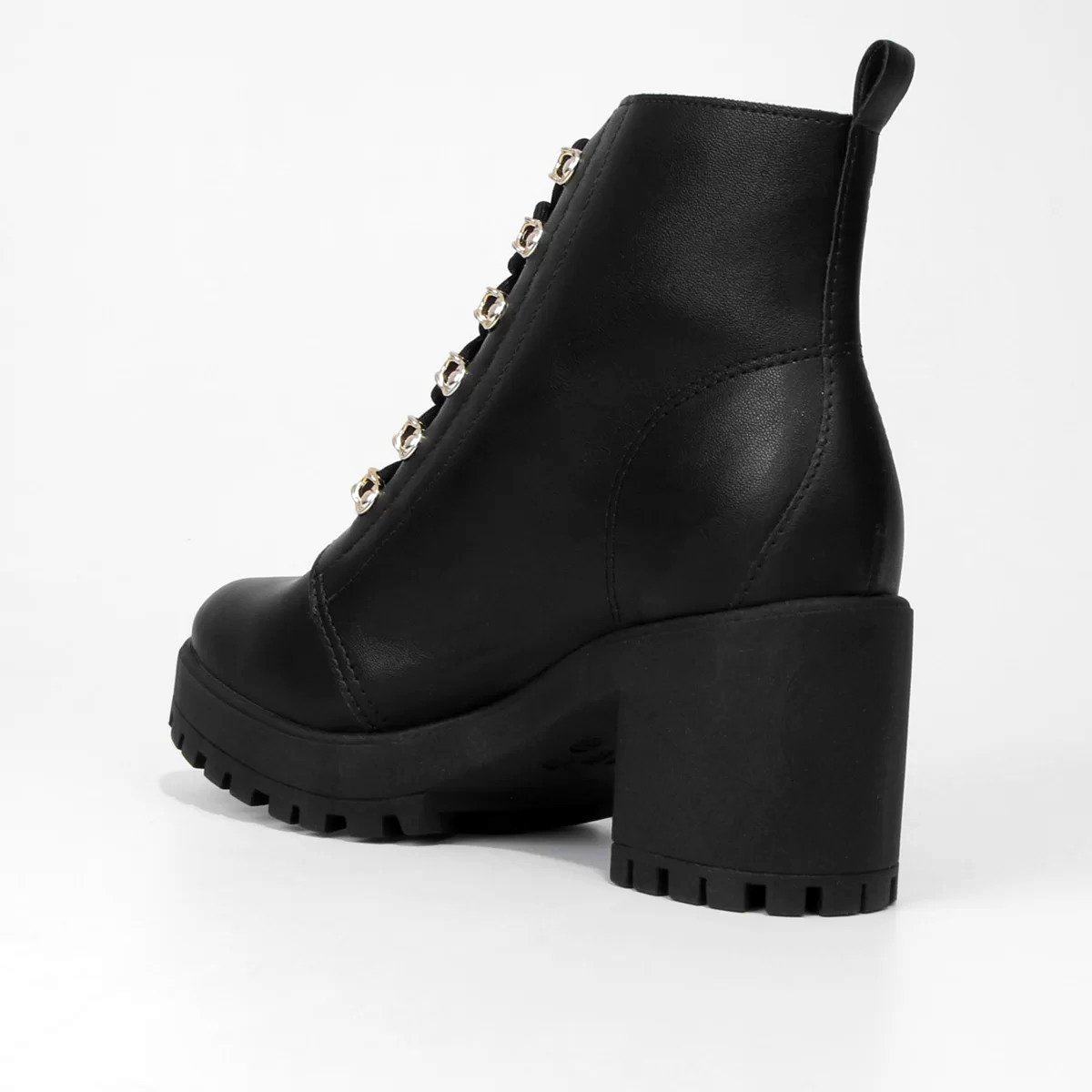 Bota Coturno Ramarim Cano Médio Feminina - Preto Preto 5