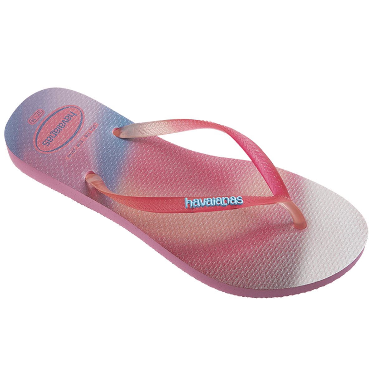 Chinelo Havaianas Metallic Rainbow Feminino - Rosa Rosa 2