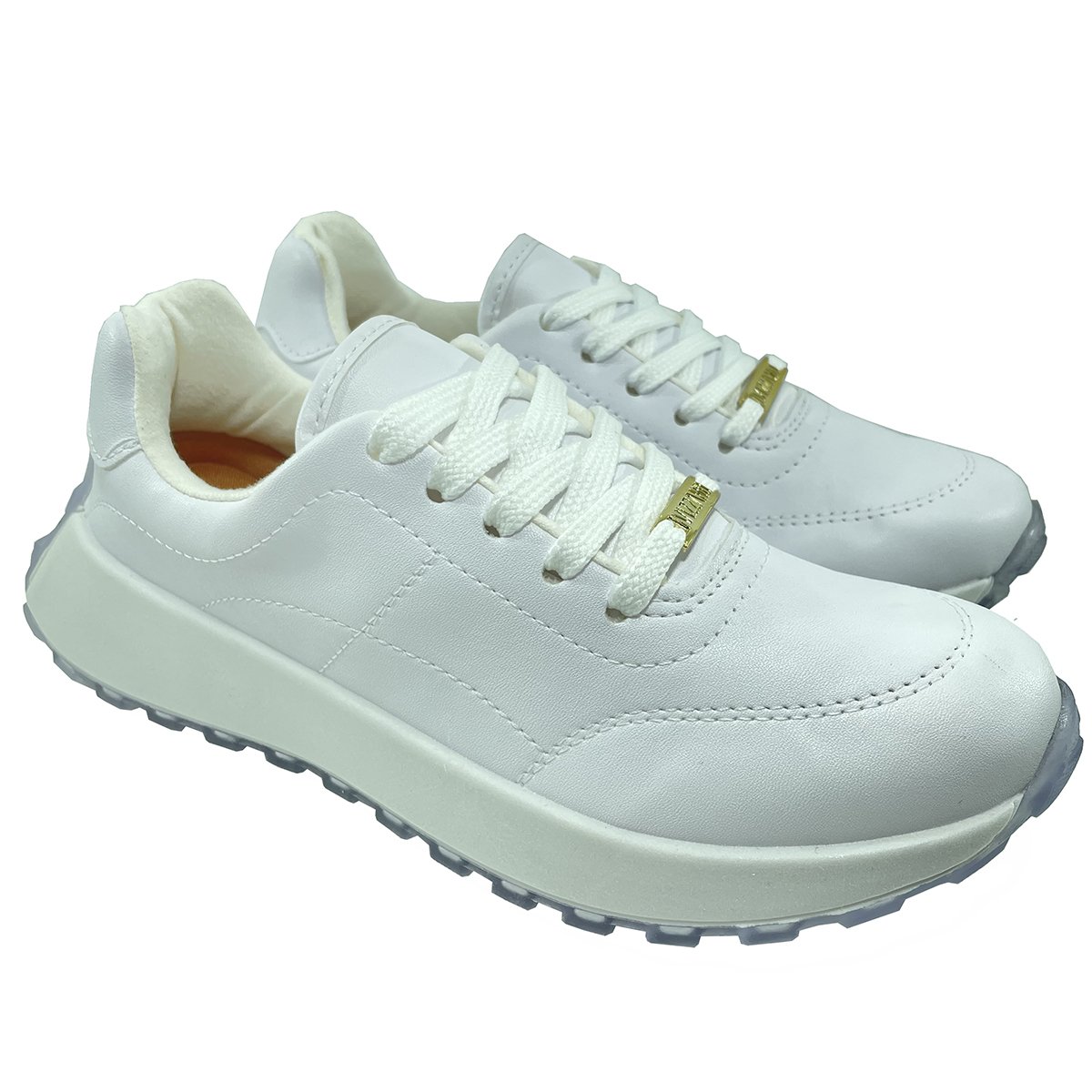 Tênis Vizzano Plataforma Casual Pelica Feminino - Branco Branco 1
