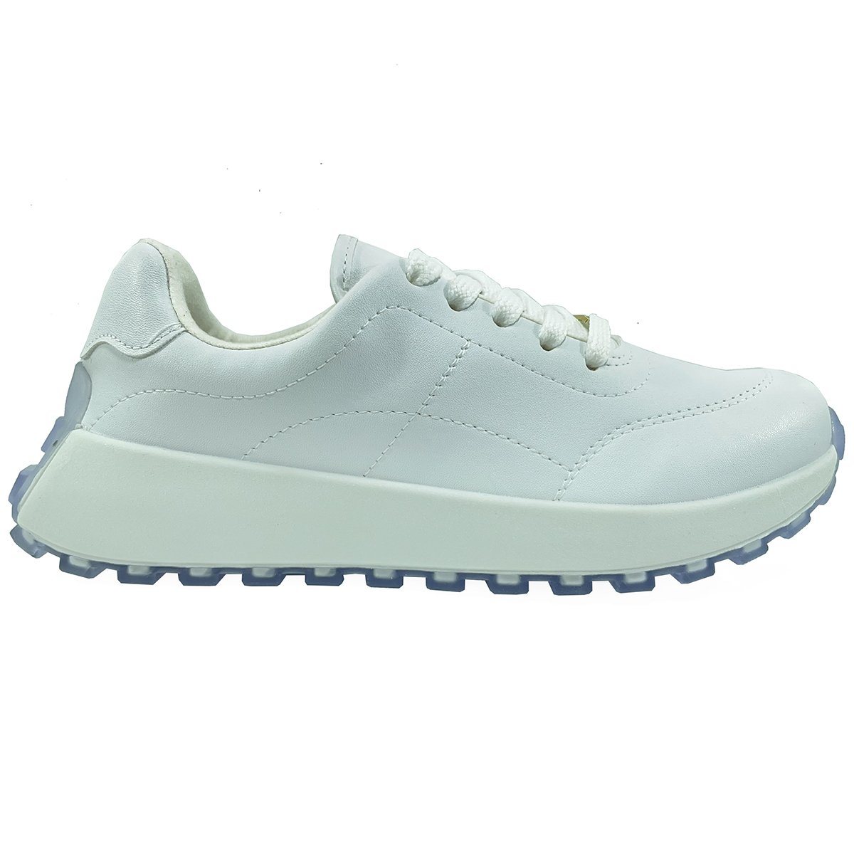 Tênis Vizzano Plataforma Casual Pelica Feminino - Branco Branco 2