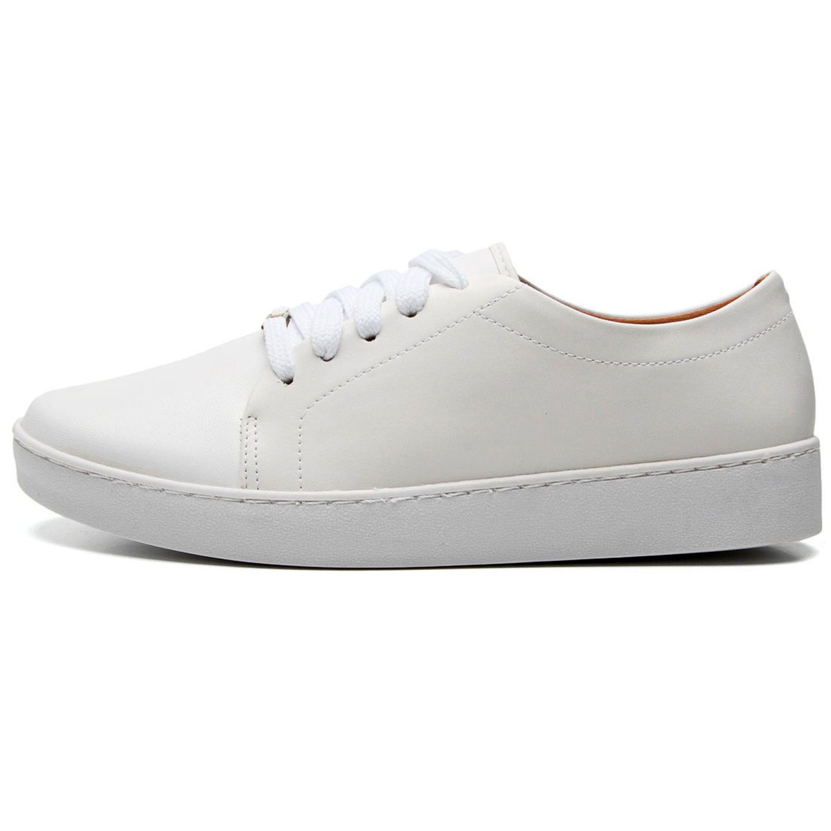 Tênis Vizzano Casual Cadarço Pelica - Branco Branco 2