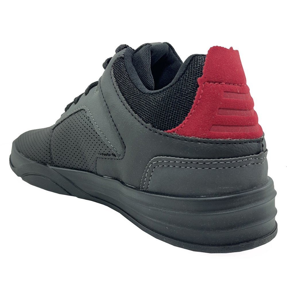 Tênis Vanscy Flame Casual Masculino - Preto e Vermelho Preto 4