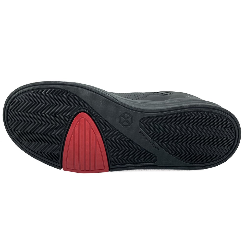Tênis Vanscy Flame Casual Masculino - Preto e Vermelho Preto 5