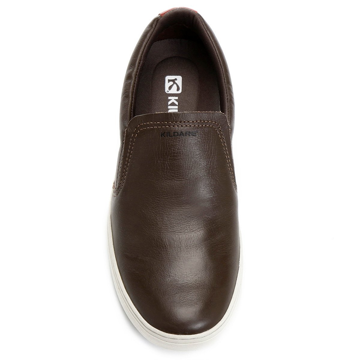 Tênis Slip On Couro Kildare Masculino - Café Marrom 3