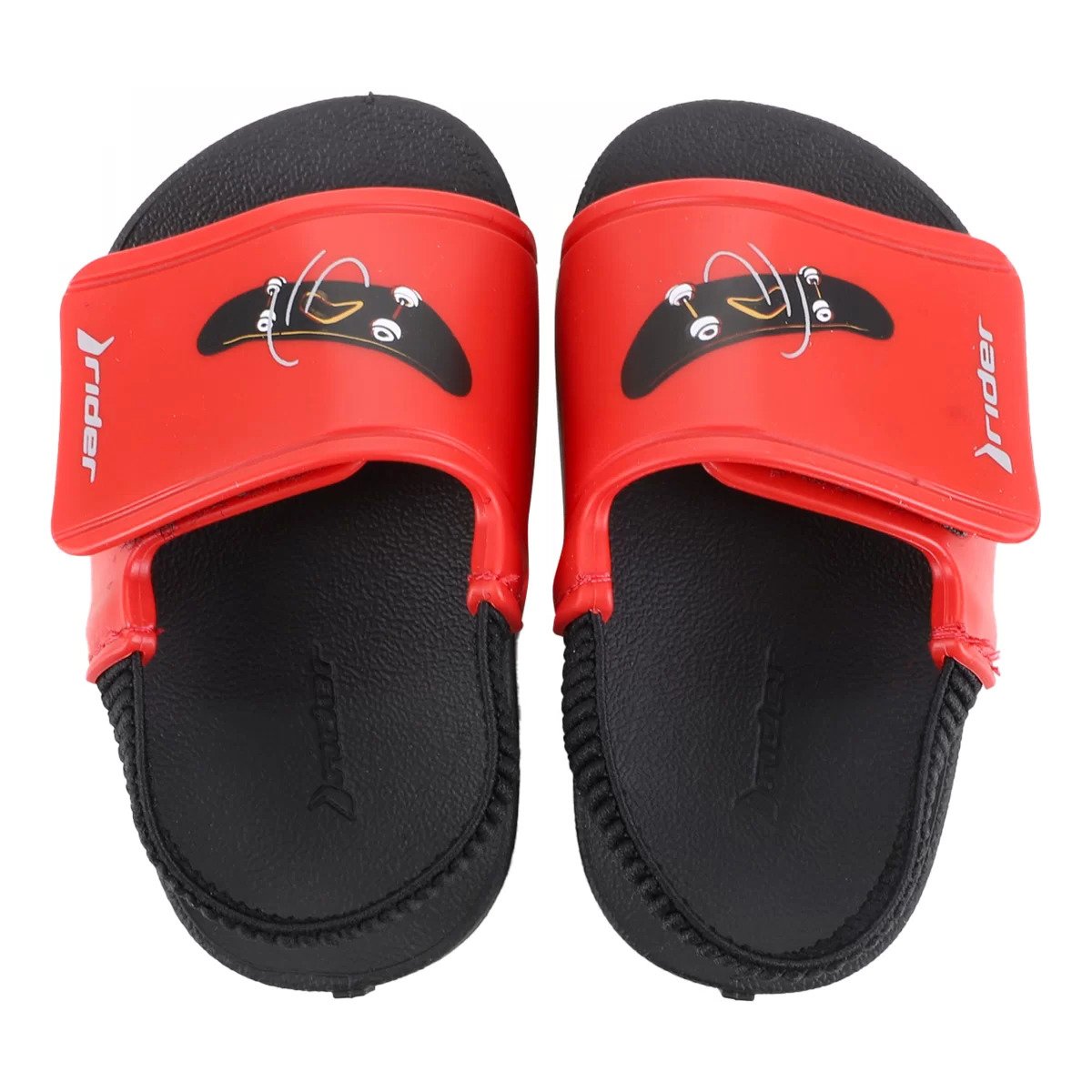 Chinelo Infantil Rider Slide Full 86 Unissex - Vermelho e Preto Vermelho 1