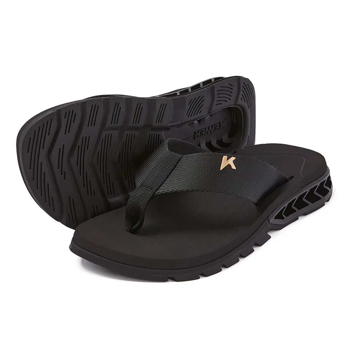 Chinelo Kenner Rakka - U1 Masculino - Preto Preto 3