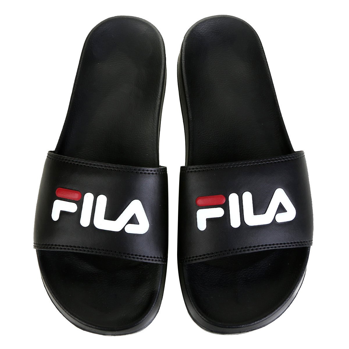 Chinelo Slide Fila Drifter Basic - Preto e Vermelho Preto 1