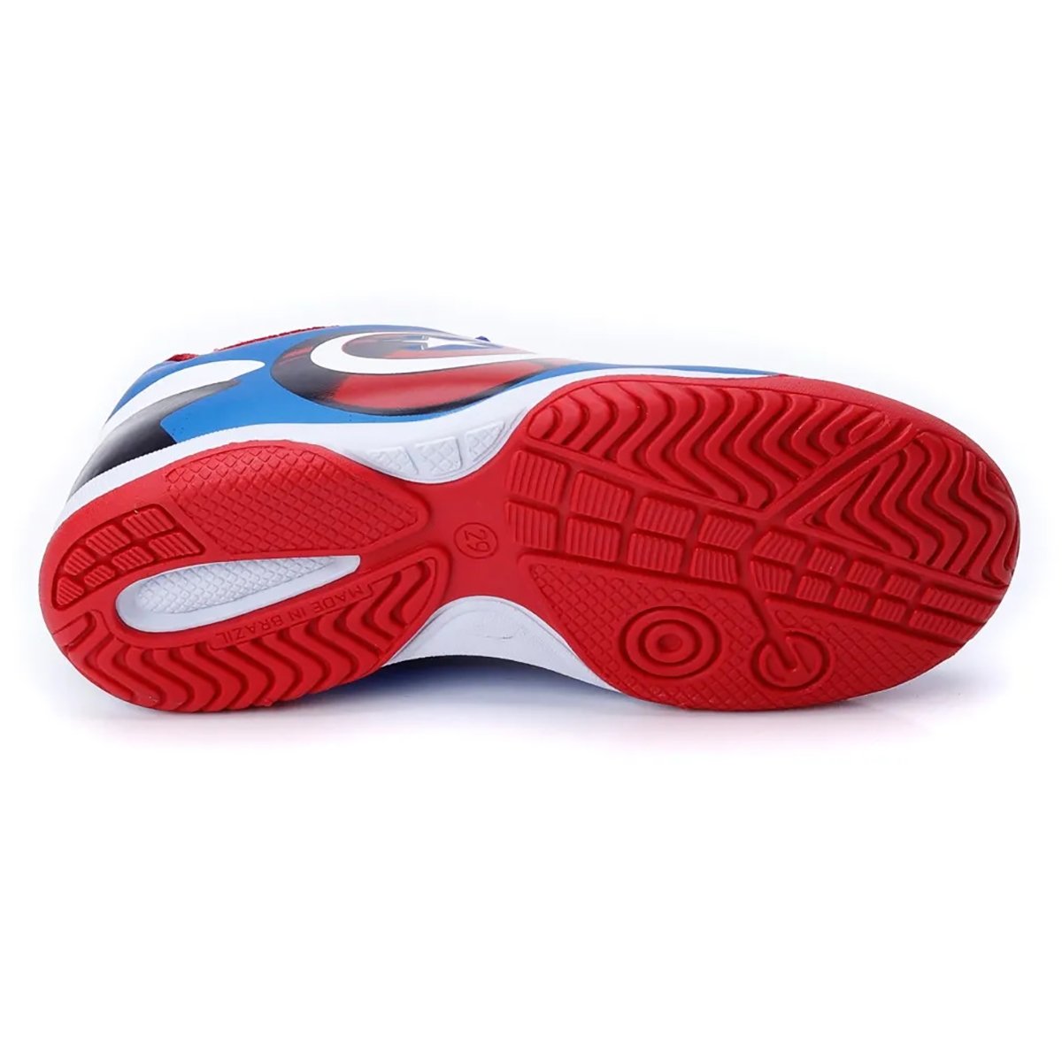 Chuteira Infantil Society Dray Marvel Capitão América - Azul e Vermelho Azul 4