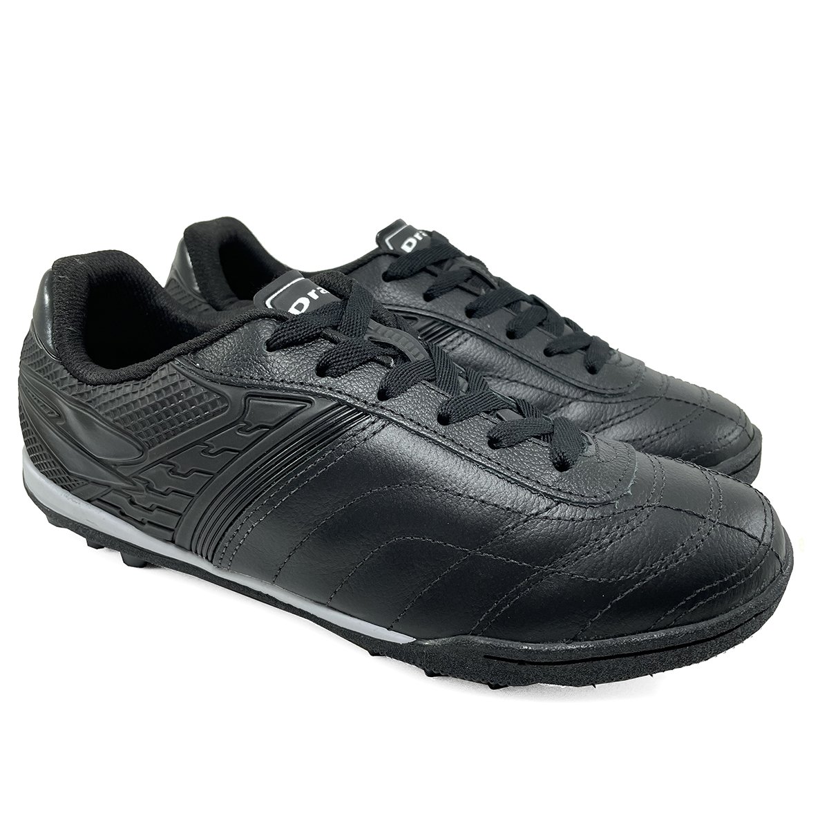 Chuteira Society Dray Couro Masculina - Preto Preto 1