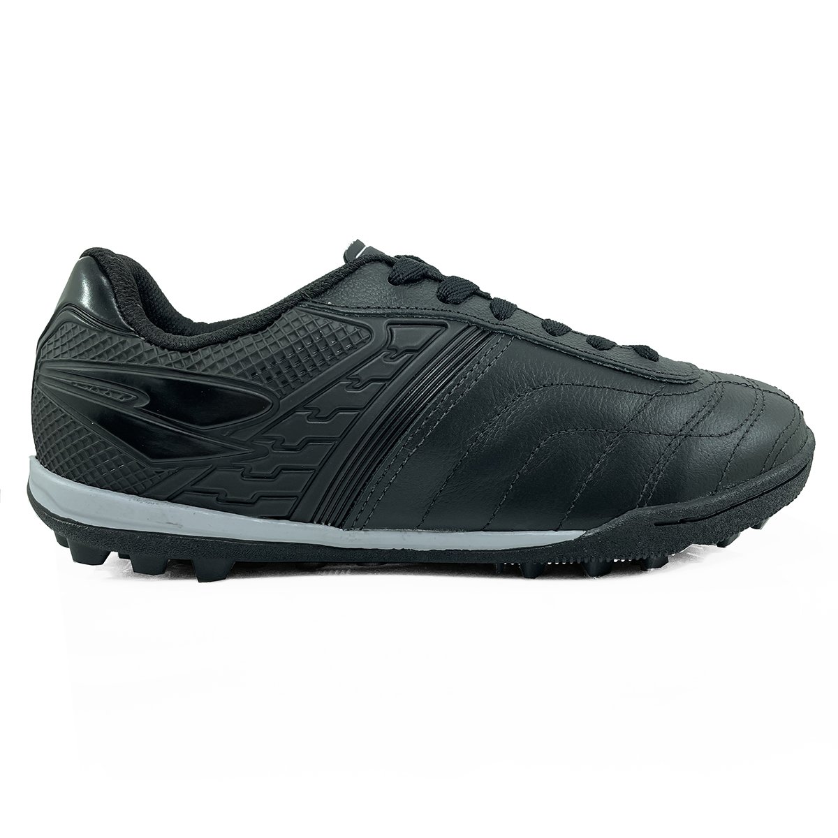 Chuteira Society Dray Couro Masculina - Preto Preto 2