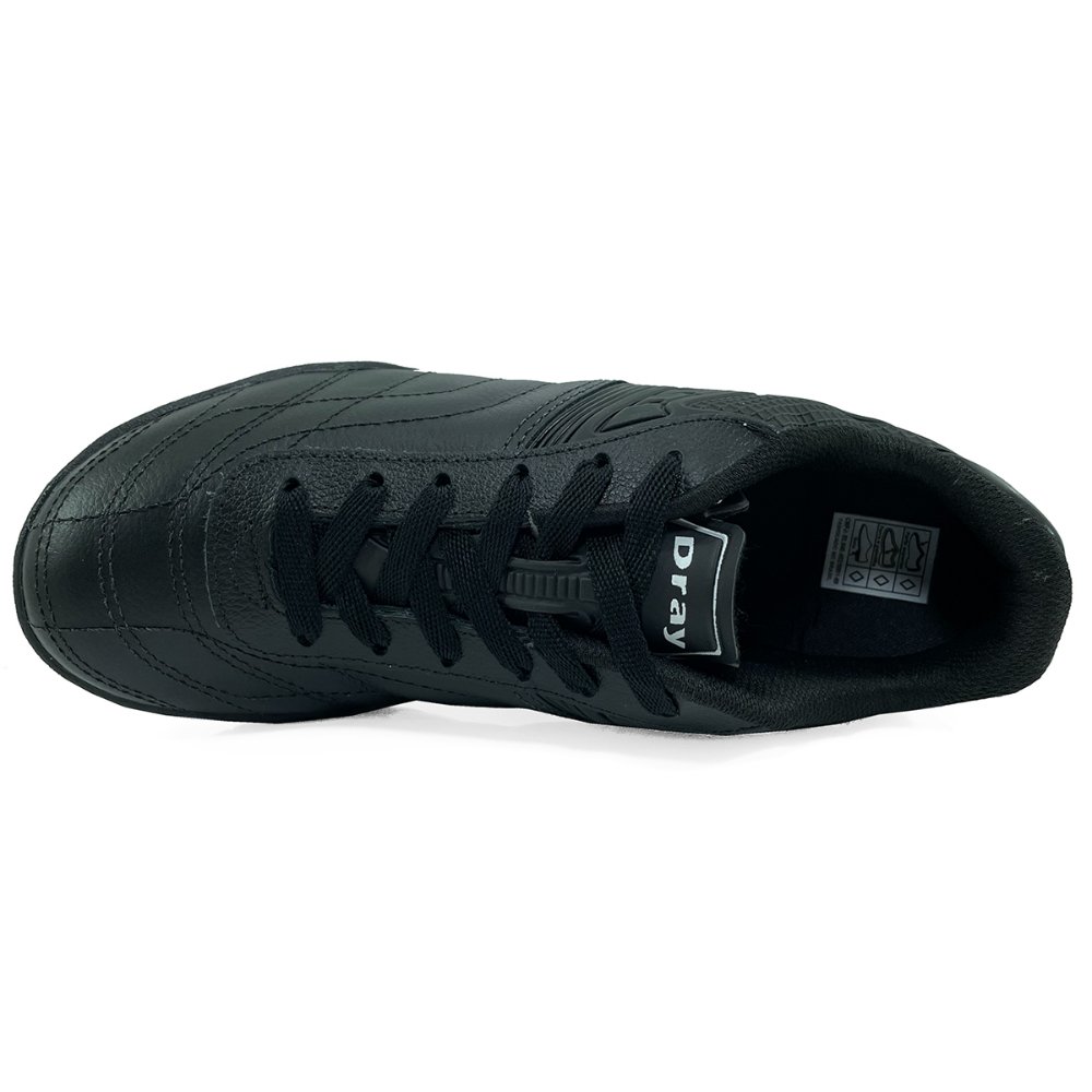 Chuteira Society Dray Couro Masculina - Preto Preto 3