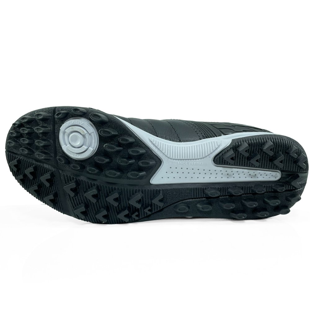 Chuteira Society Dray Couro Masculina - Preto Preto 5