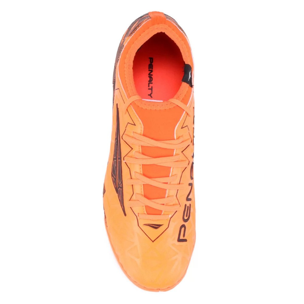 Chuteira Society Penalty Rx Locker XXI - Laranja e Preto Laranja 3