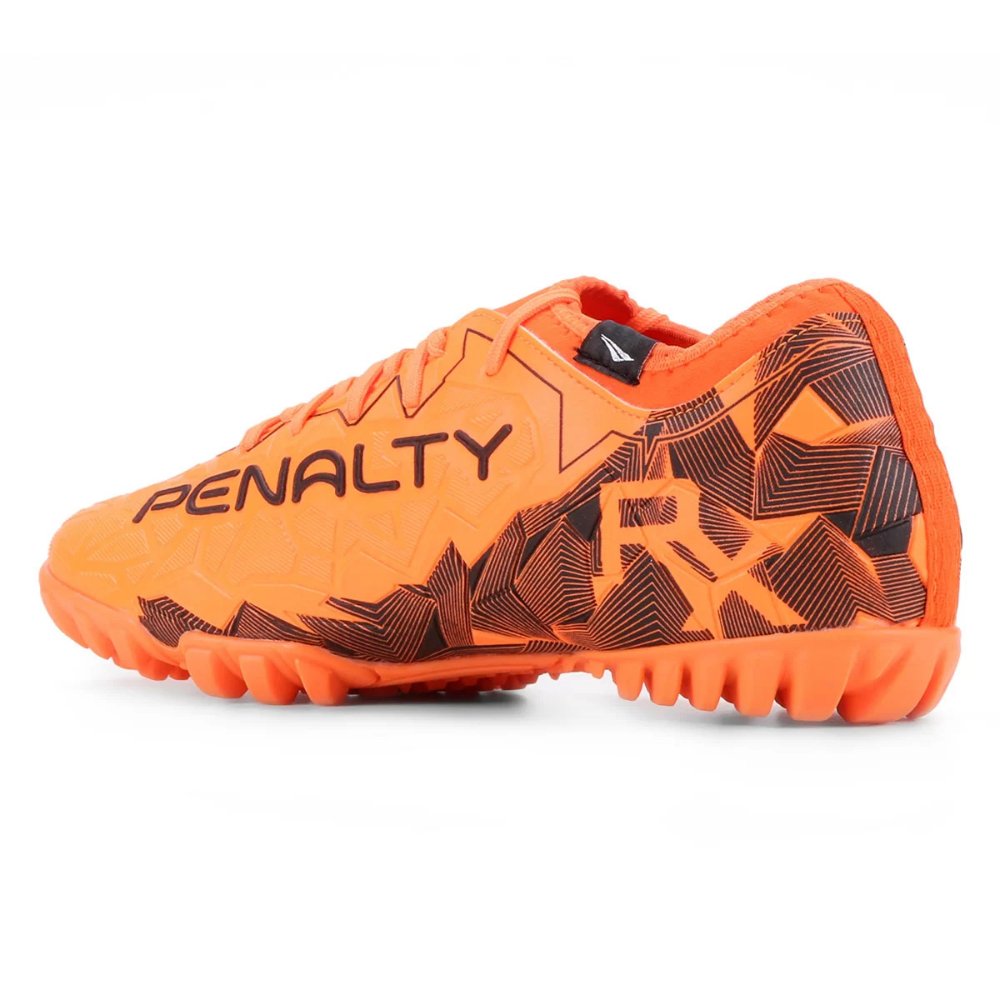 Chuteira Society Penalty Rx Locker XXI - Laranja e Preto Laranja 4