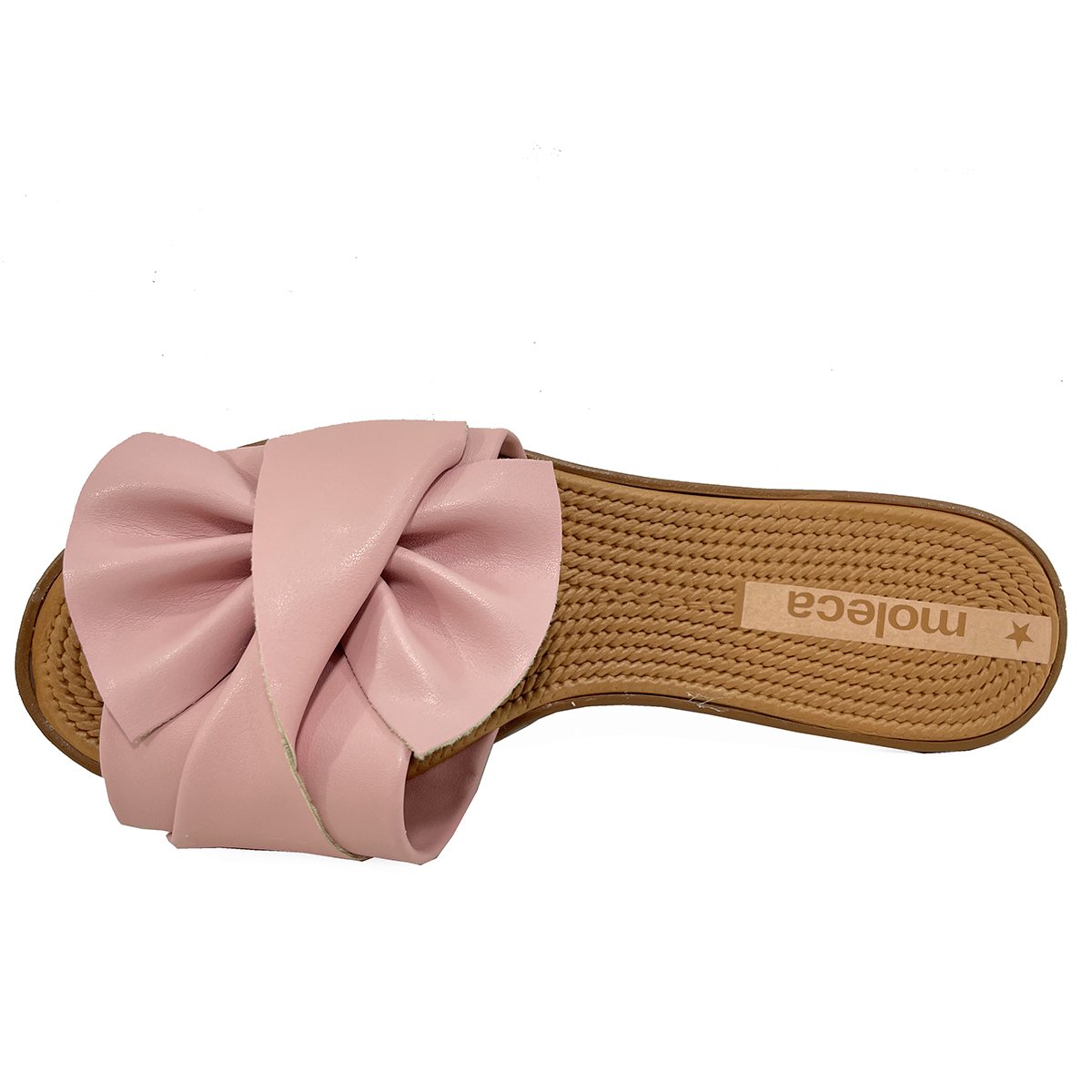 Rasteira Moleca Flat Laço Feminina - Rosa Rosa 3