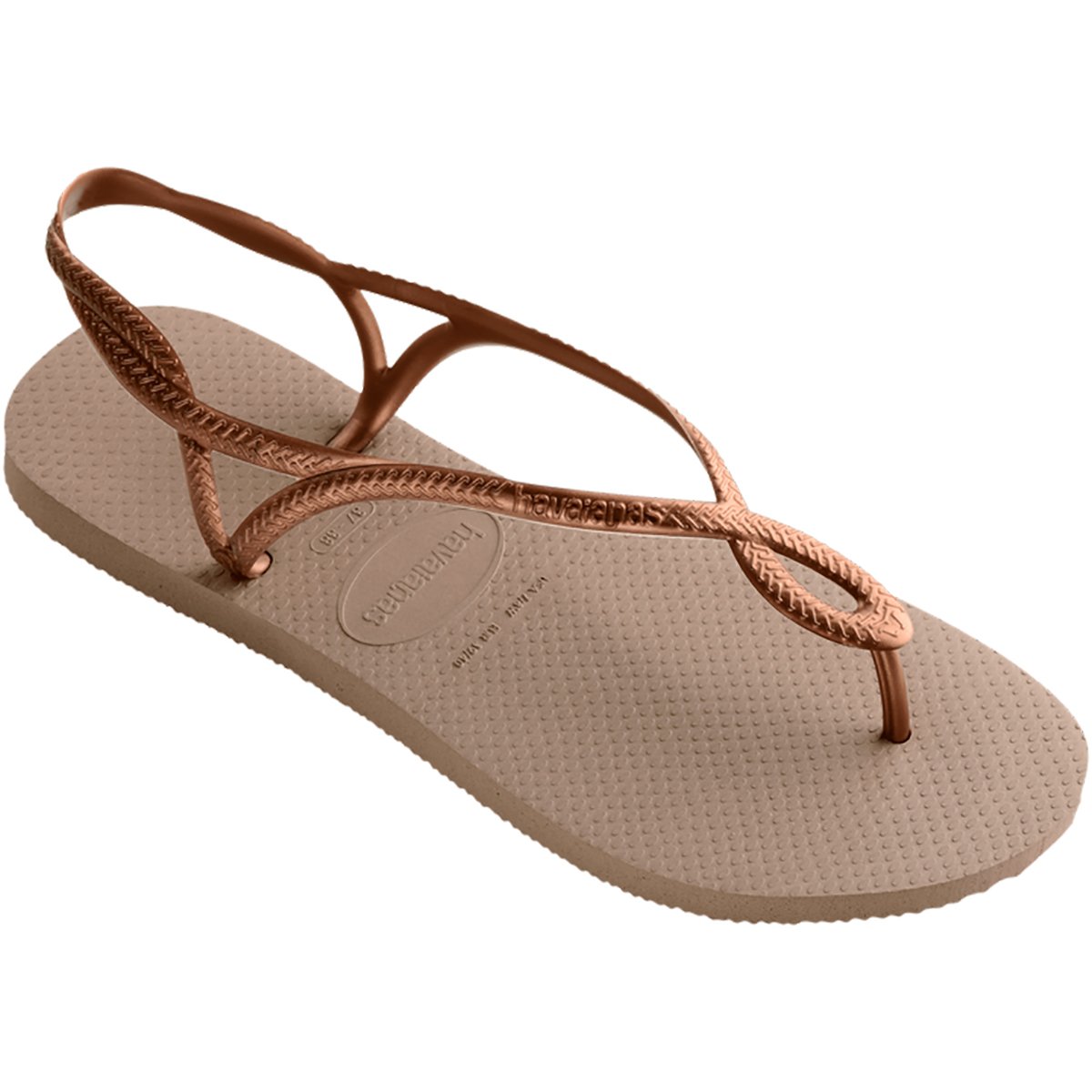 Sandália Havaianas Luna Feminina - Rose Dourado 2