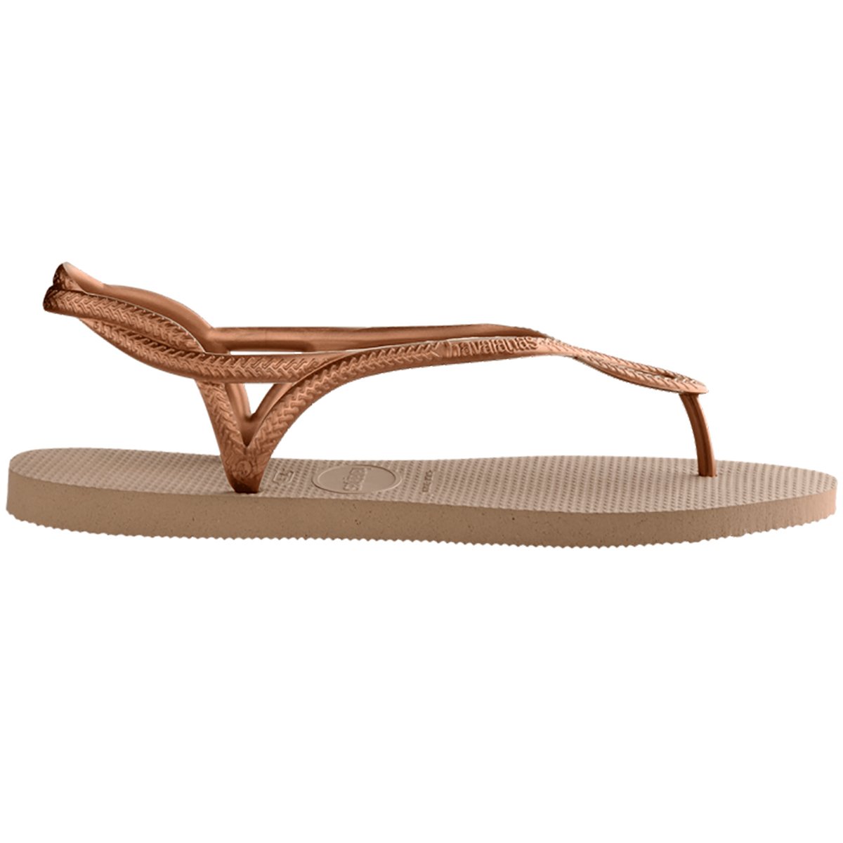 Sandália Havaianas Luna Feminina - Rose Dourado 3