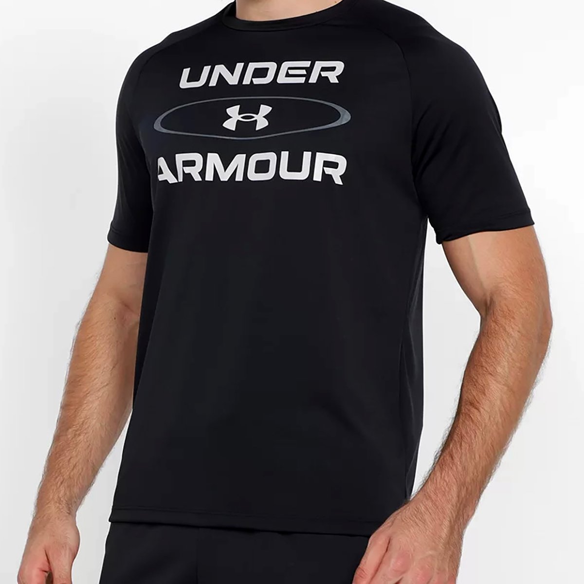 Camiseta Under Armour Tech 2.0 Masculina - Preto+Cinza