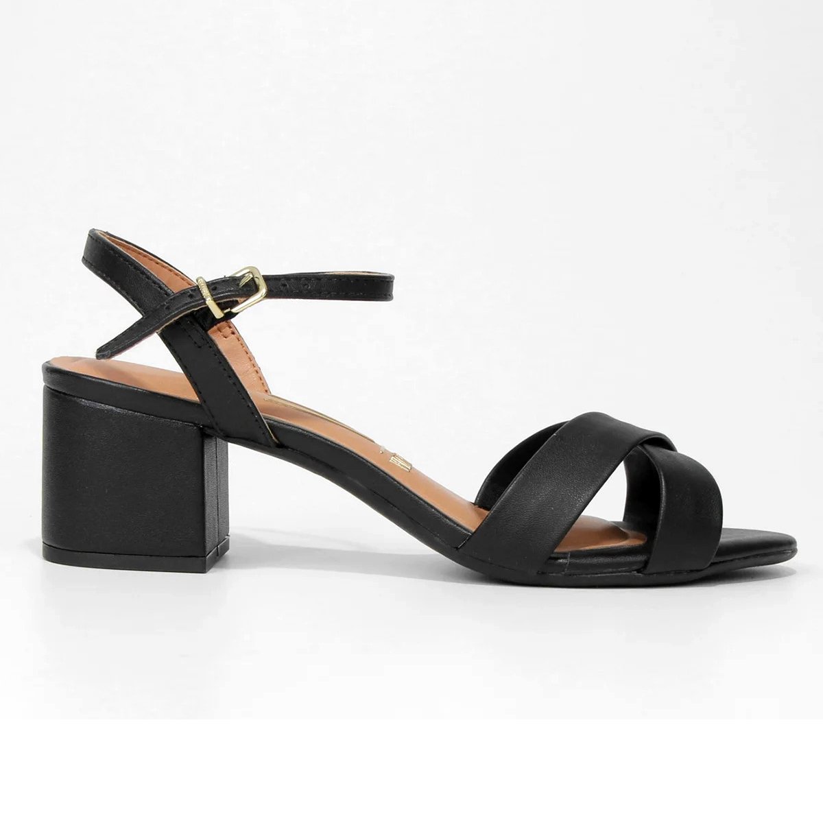 Sandália Vizzano Salto Bloco Médio Feminina - Preto Preto 2