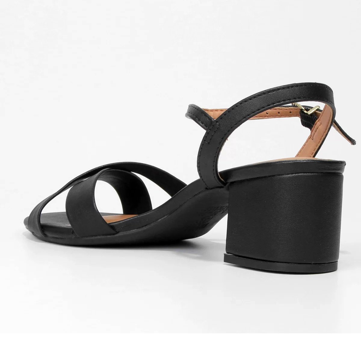 Sandália Vizzano Salto Bloco Médio Feminina - Preto Preto 4