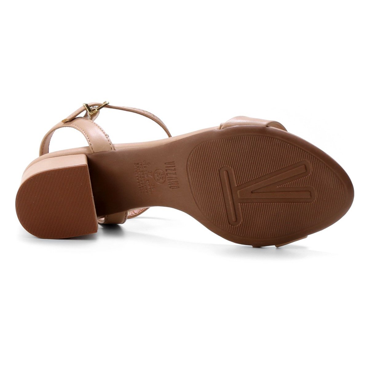 Sandália Vizzano Salto Médio Feminina - Bege Bege 4