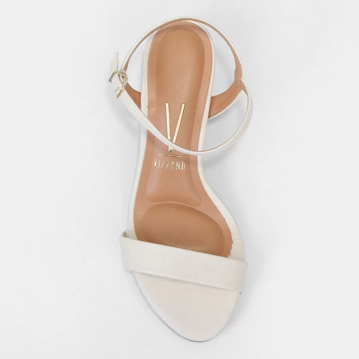 Sandália Vizzano Salto Médio Feminina - Branco Branco 2