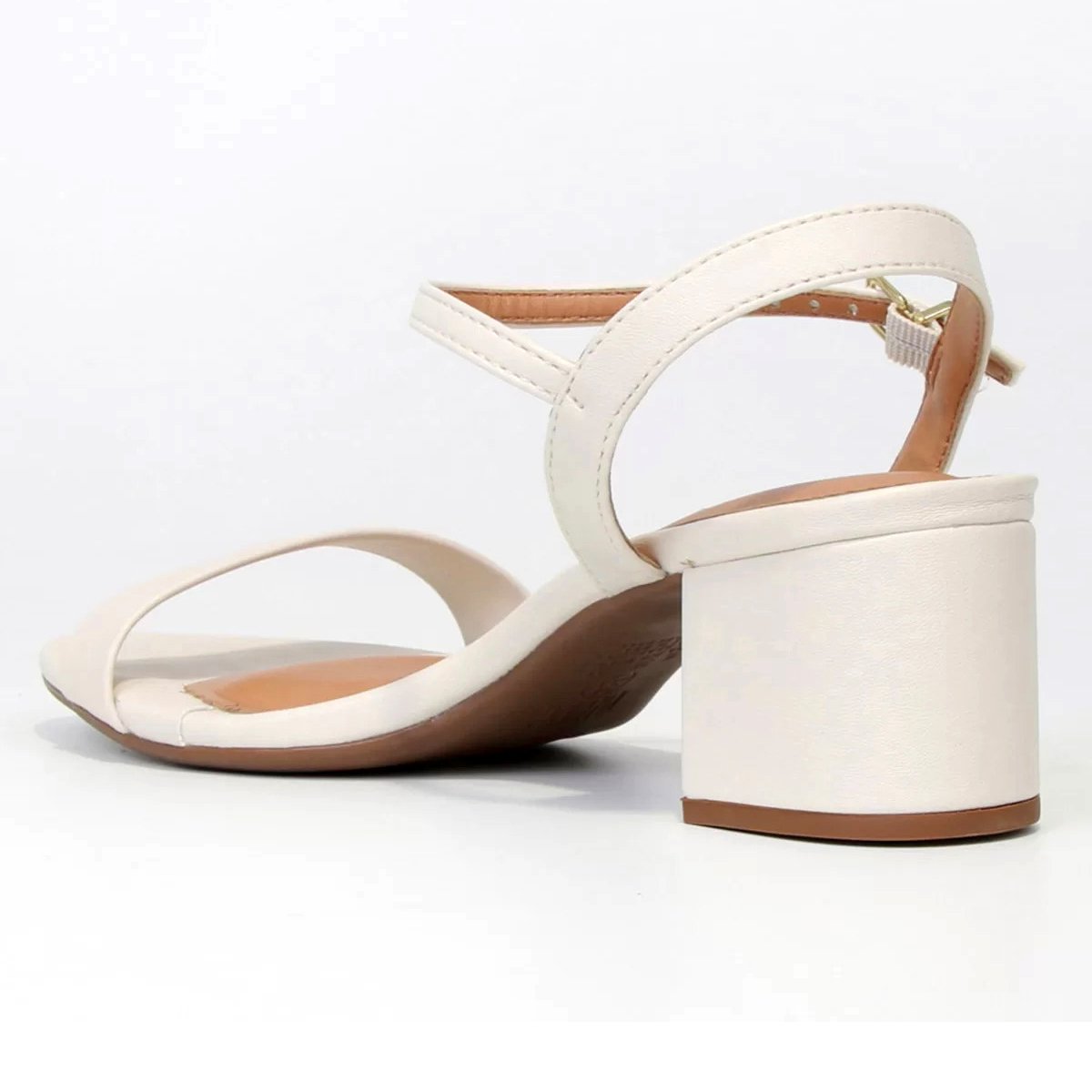 Sandália Vizzano Salto Médio Feminina - Branco Branco 3