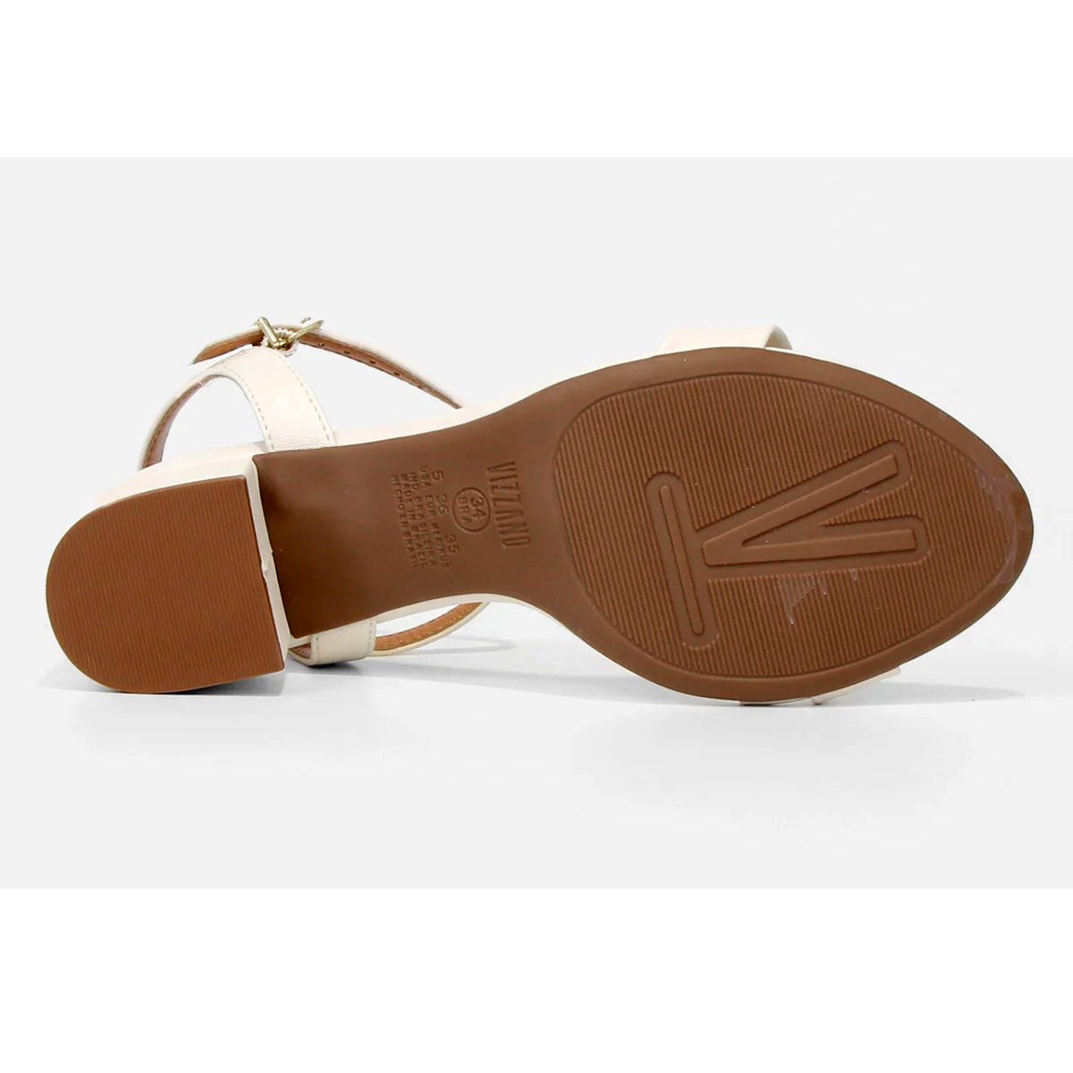 Sandália Vizzano Salto Médio Feminina - Branco Branco 5