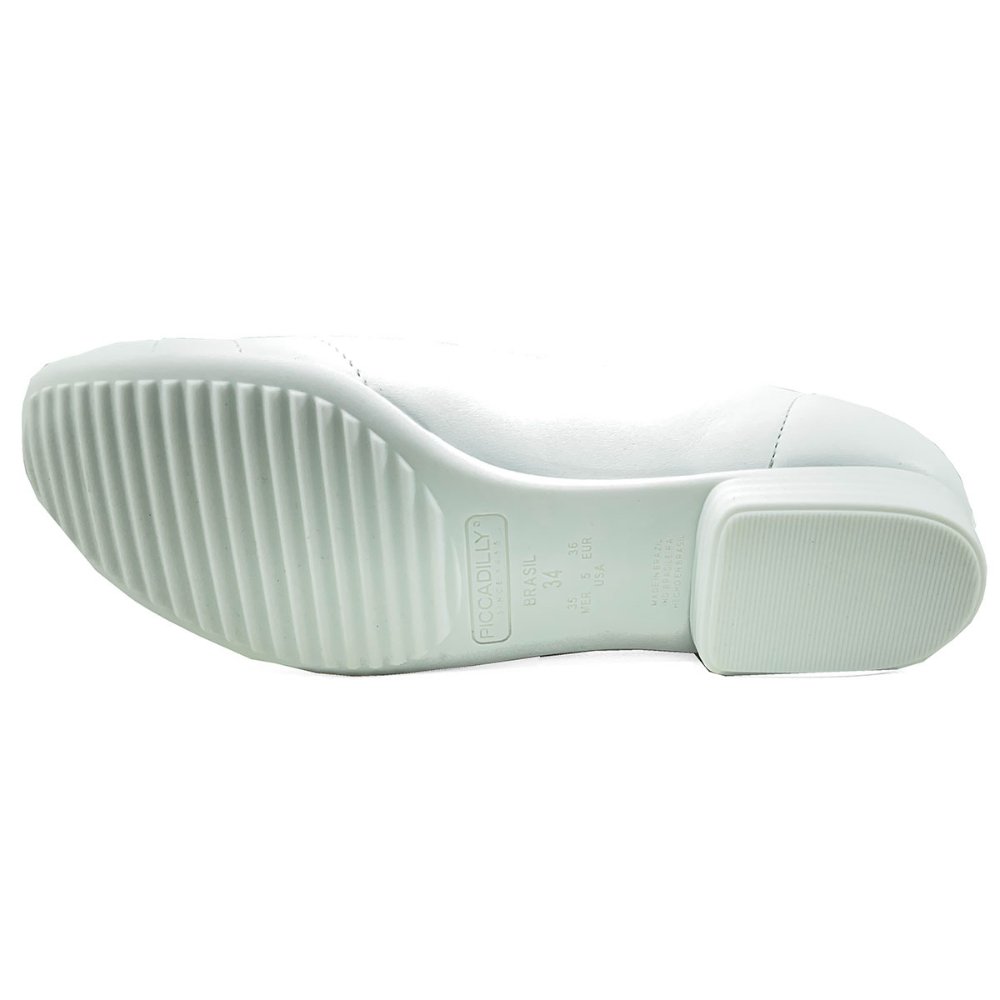 Sapatilha Piccadilly Conforto Feminina - Branco Branco 5