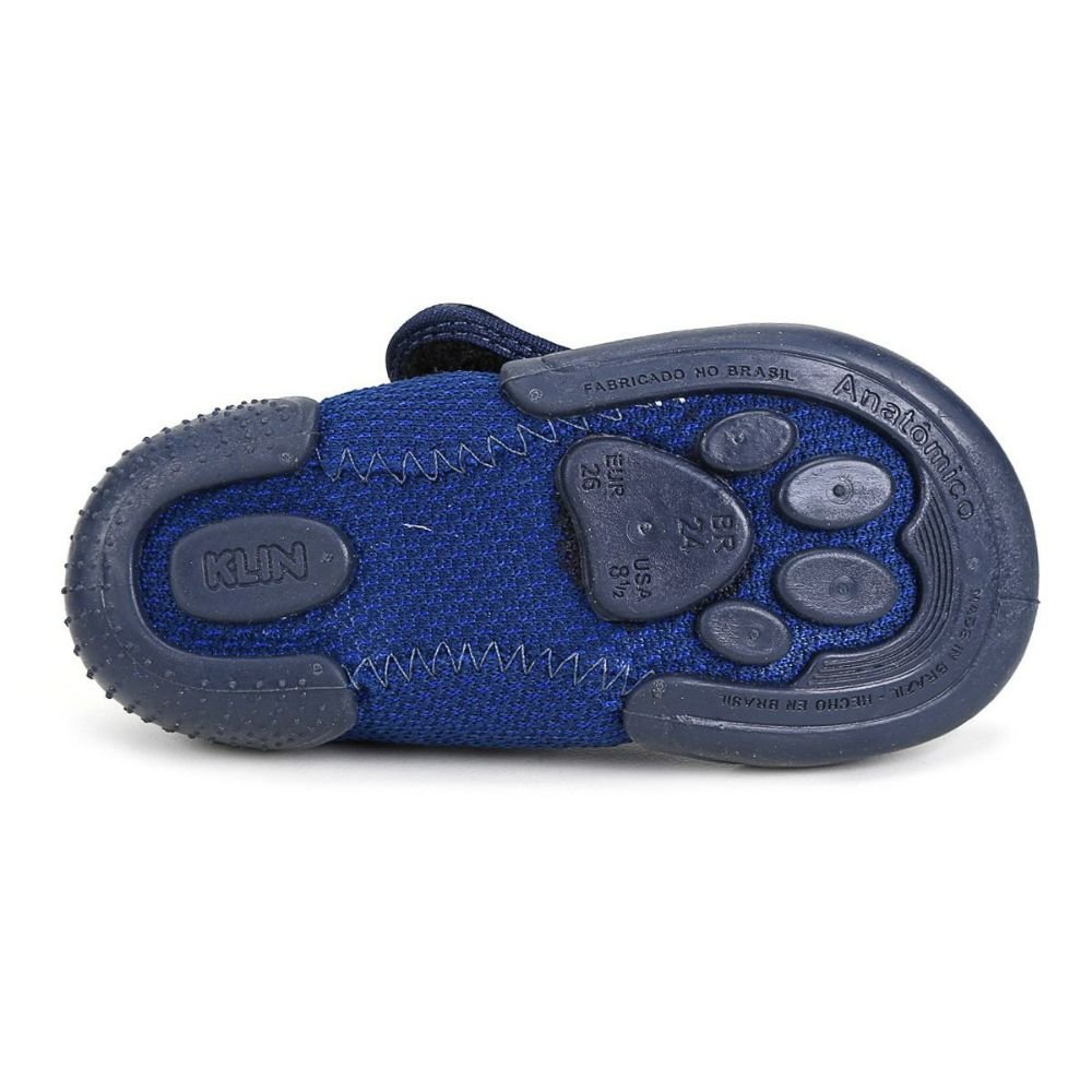 Sapato Infantil Klin New Confort Masculino - Azul e Marinho Azul 5