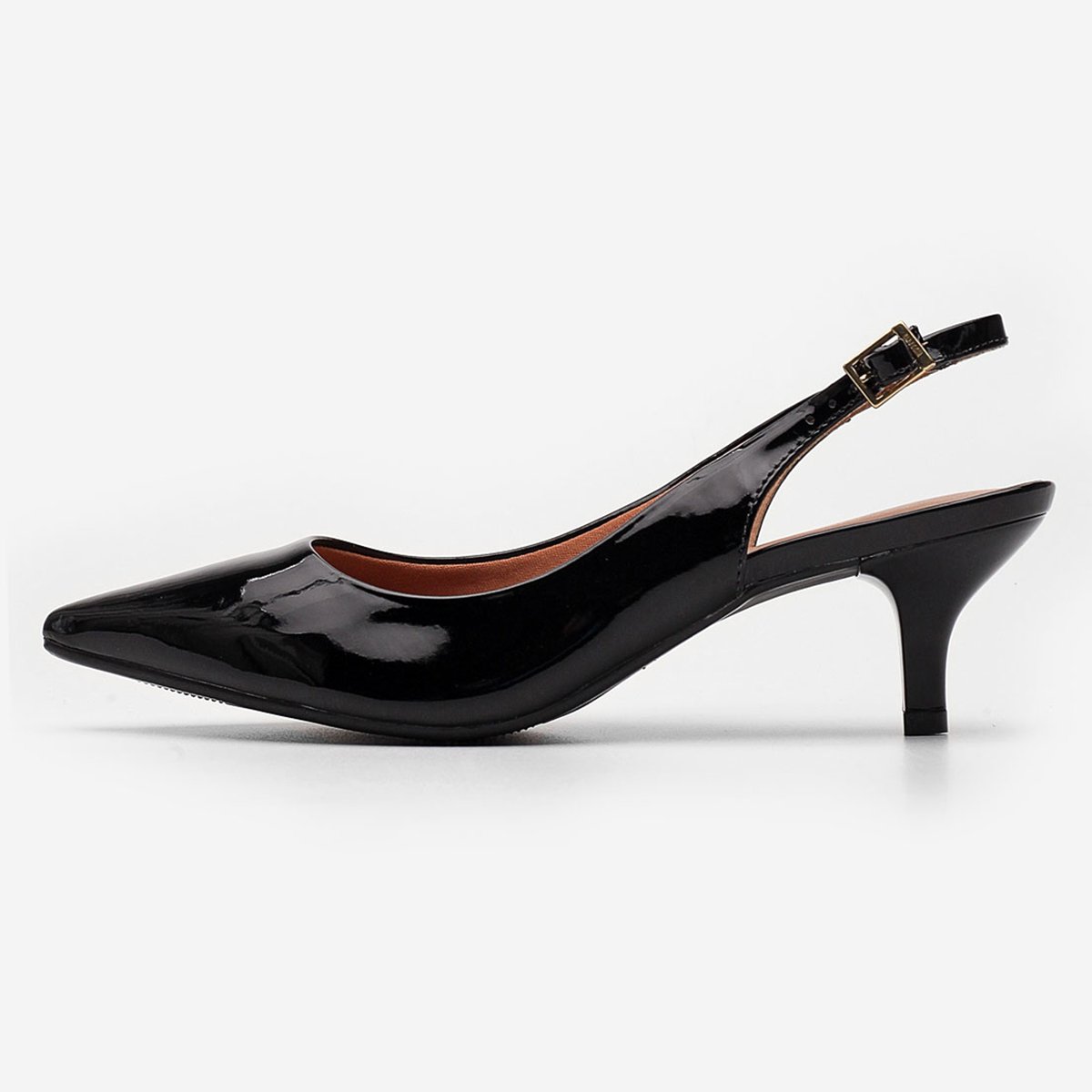 Scarpin Vizzano Salto Baixo Bico Fino 3043 Preto 2