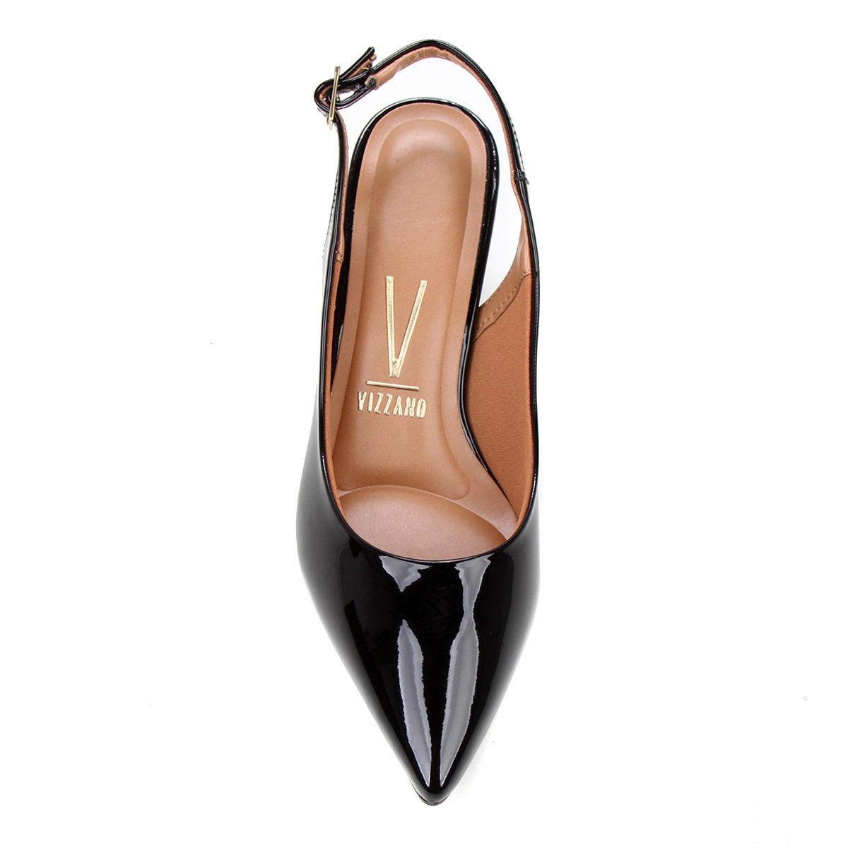 Scarpin Vizzano Salto Baixo Bico Fino 3043 Preto 3