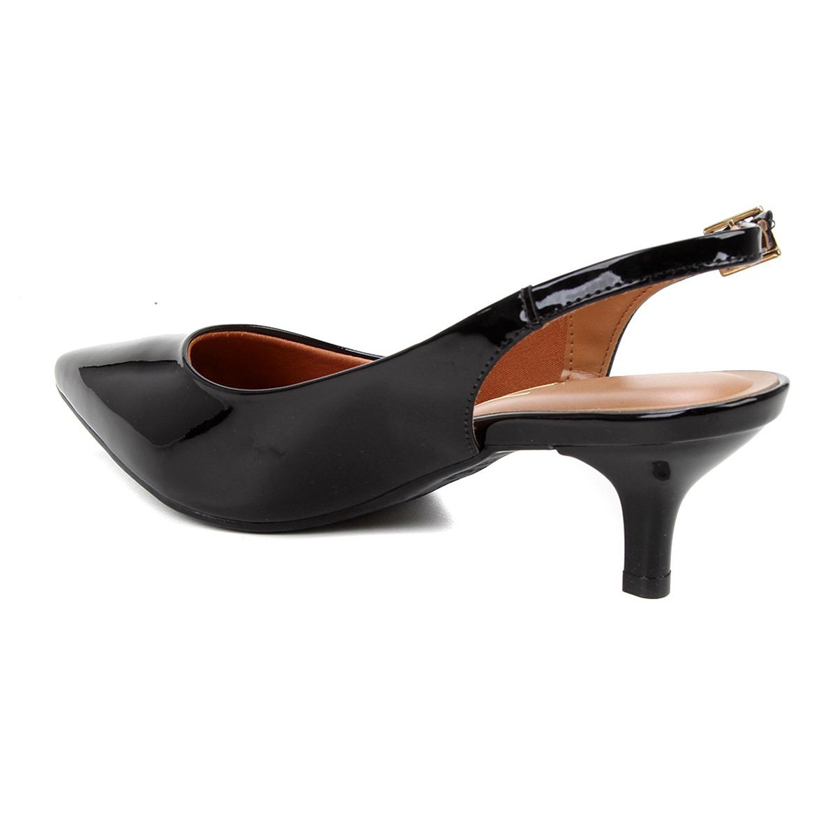 Scarpin Vizzano Salto Baixo Bico Fino 3043 Preto 4