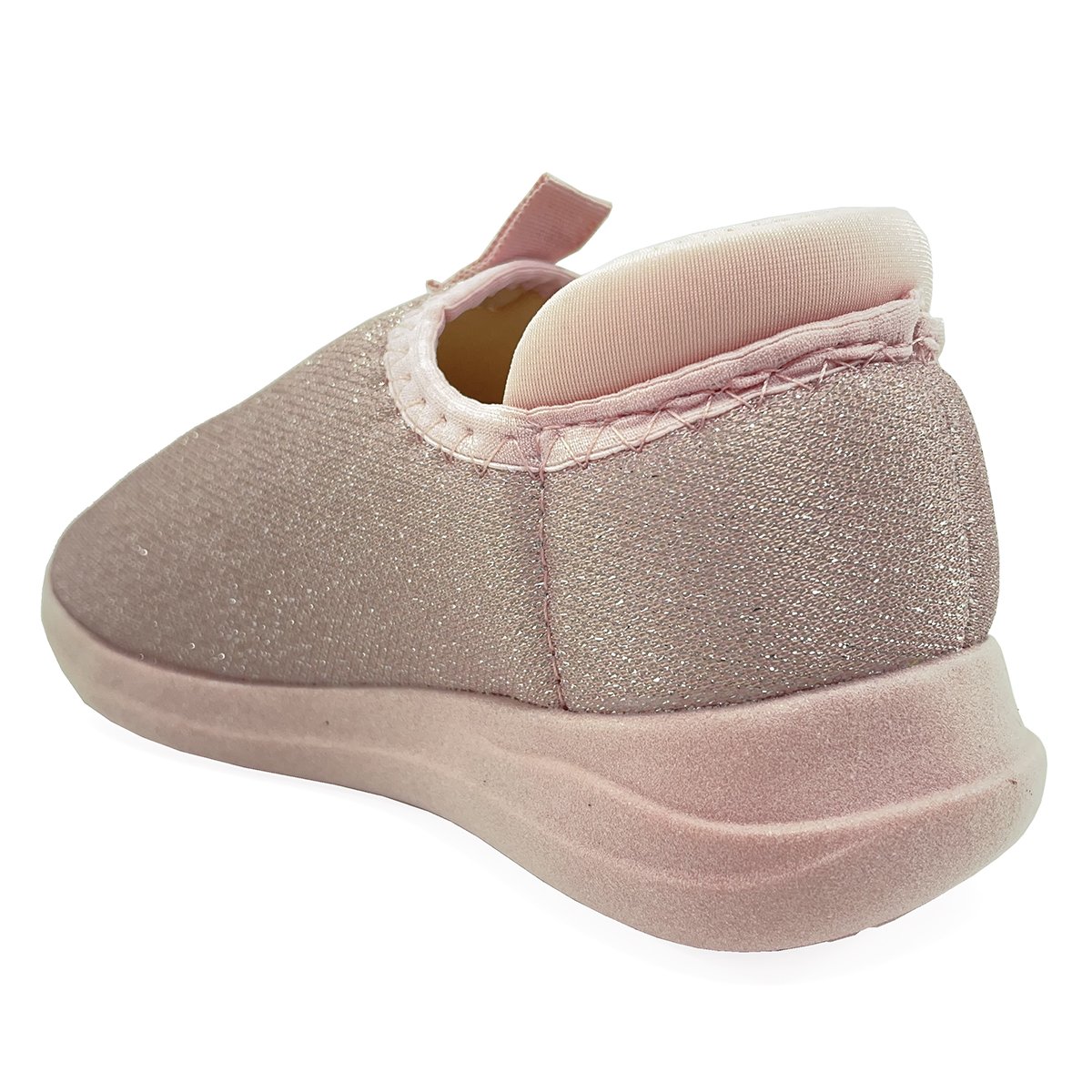 Slip On Infantil Molekinha Tecido Brilho - Rosa Rosa 4