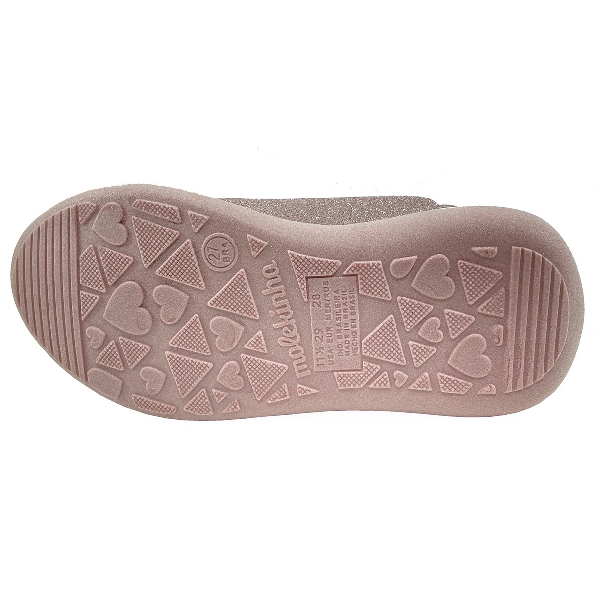 Slip On Infantil Molekinha Tecido Brilho - Rosa Rosa 5