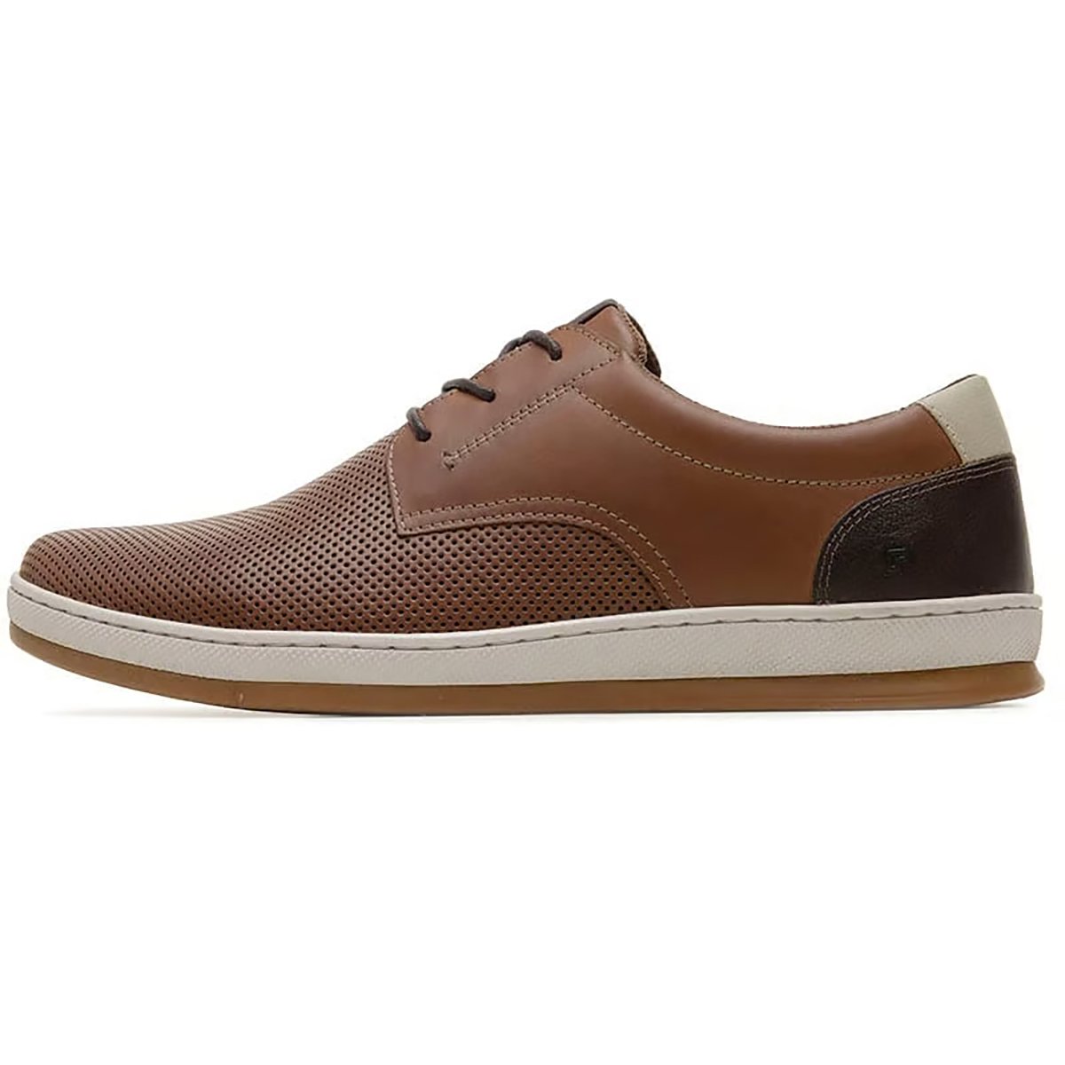 Tênis Casual Freeway Alpha 003 Couro Masculino - Marrom Marrom 3