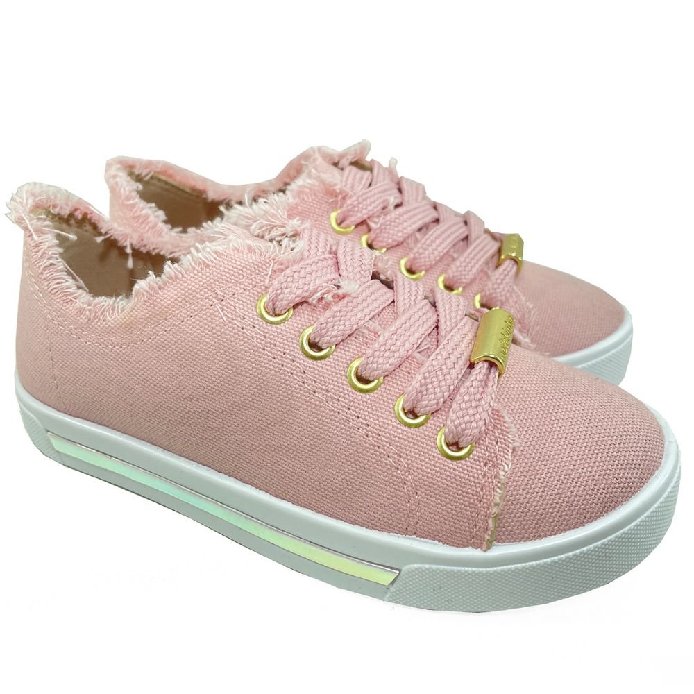 Tênis Infantil Molekinha Lona Menina - Rosa