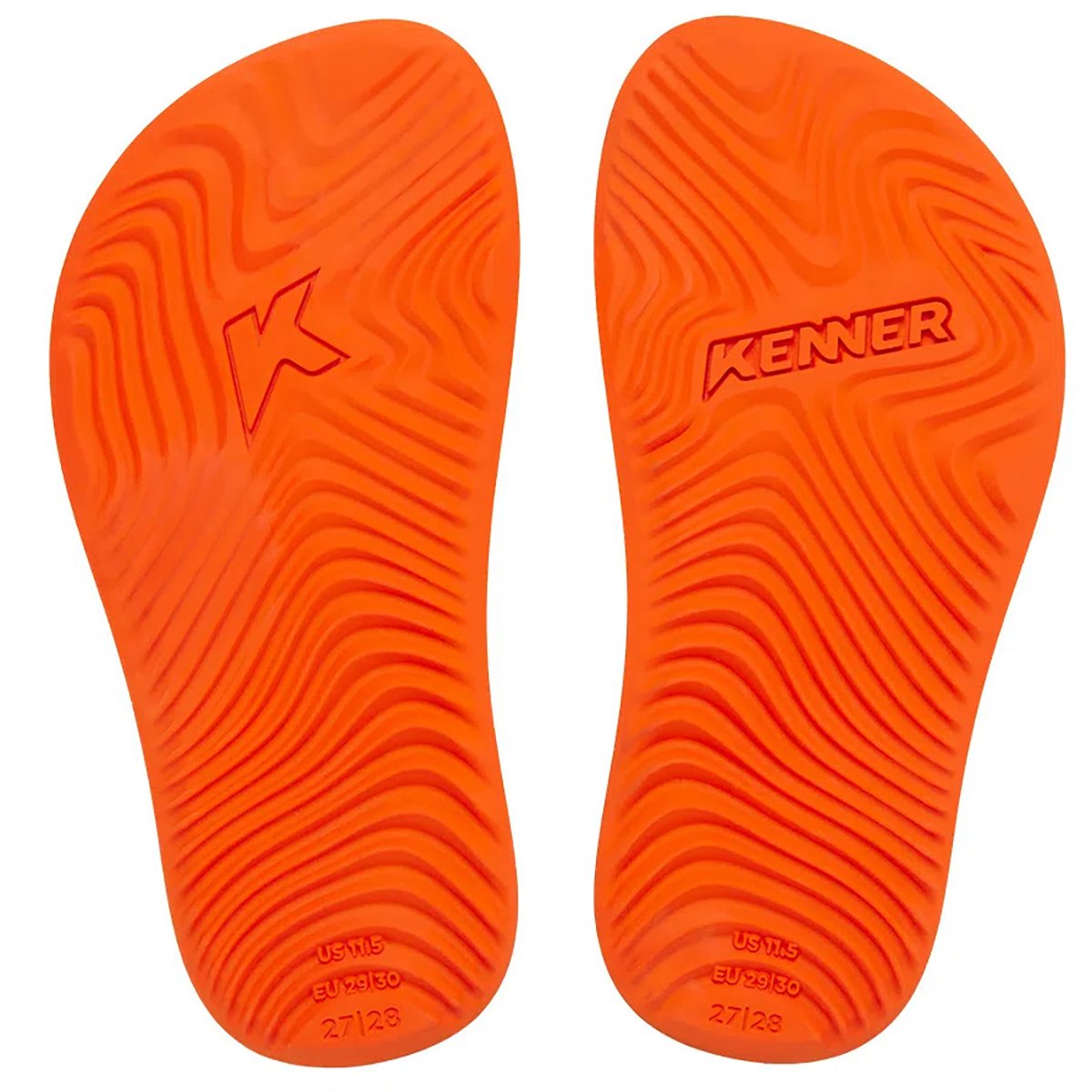 Chinelo Infantil Kenner New Summer Kids - Preto e Laranja Laranja 5
